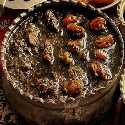 سبزی خورشت آلو اسفناج خشک